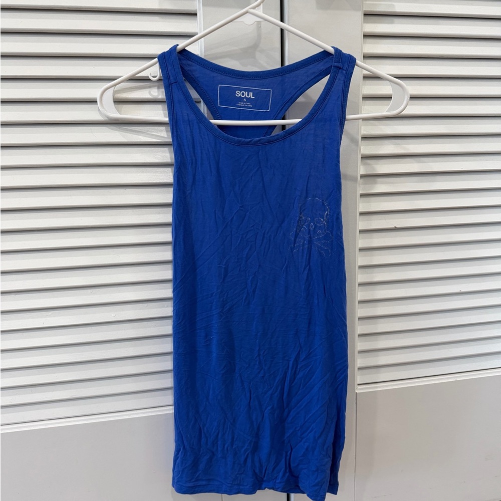 SoulCycle Racerback Tank Top with twist — Royal Blue size small